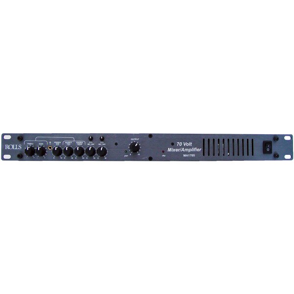 Main product image for Rolls MA1705 Rack Mount 70V 70 Watt Mixer Amp 245-1046